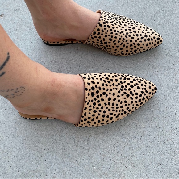 Shoes - New! Tan Black Leopard Animal Print Flats Mules